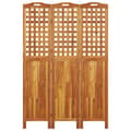Miniatyrbillede 5 af 10: vidaXL 3-panels rumdeler 121,5x2x180 cm massivt akacietræ