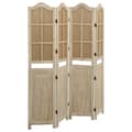 Miniatyrbillede 1 af 7: vidaXL 4-panels rumdeler 140x165 cm stof brun