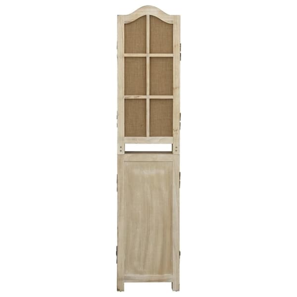 vidaXL 6-panels rumdeler 214x165 cm stof brun