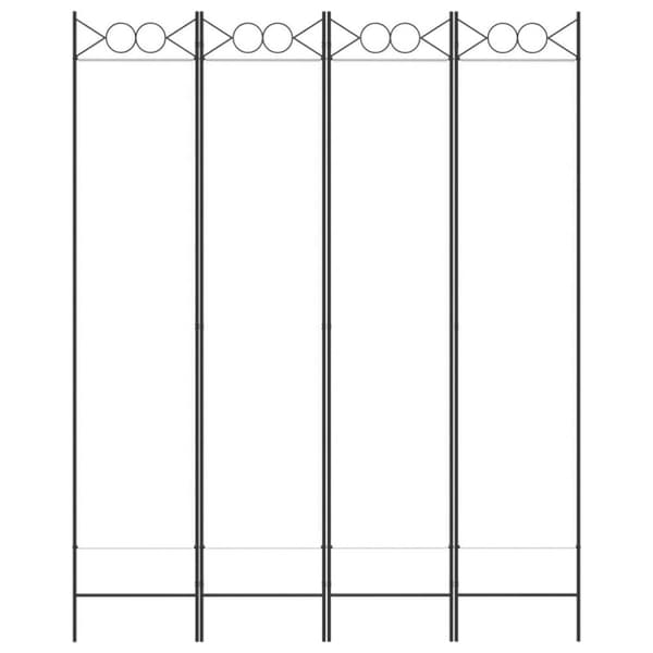 vidaXL 4-panels rumdeler 160x200 cm stof hvid