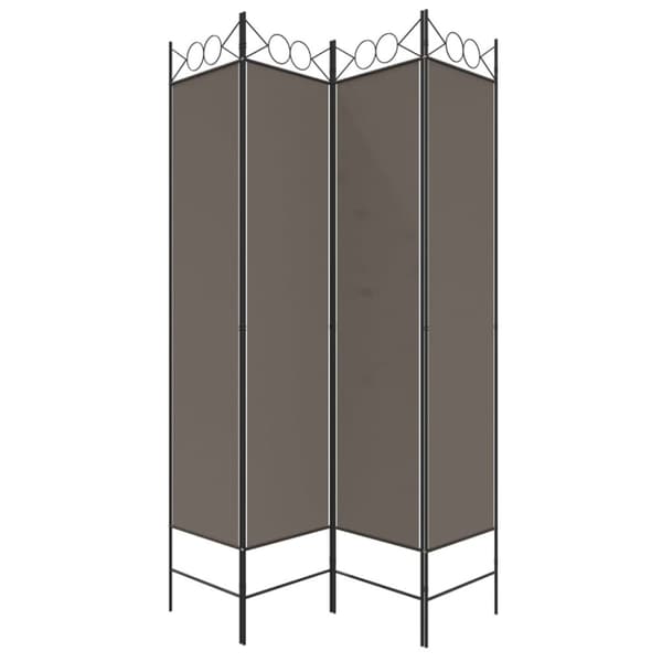 vidaXL Rumsavdelare 4 paneler antracit 160x200 cm tyg