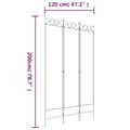 Miniatyrbillede 8 af 8: vidaXL Rumsavdelare 3 paneler 120x200 cm svart tyg