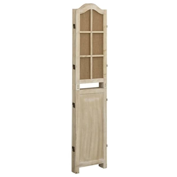 vidaXL Romdeler med 4 paneler brun 140x165 cm stoff