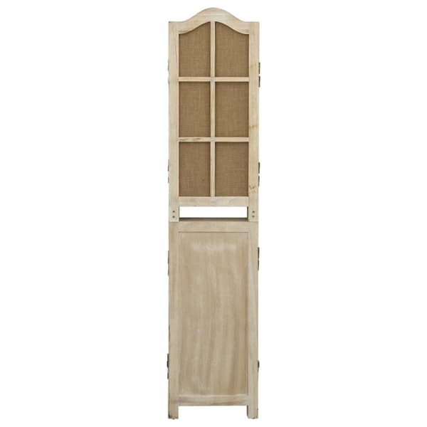 vidaXL Romdeler med 4 paneler brun 140x165 cm stoff