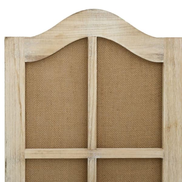 vidaXL Romdeler med 4 paneler brun 140x165 cm stoff