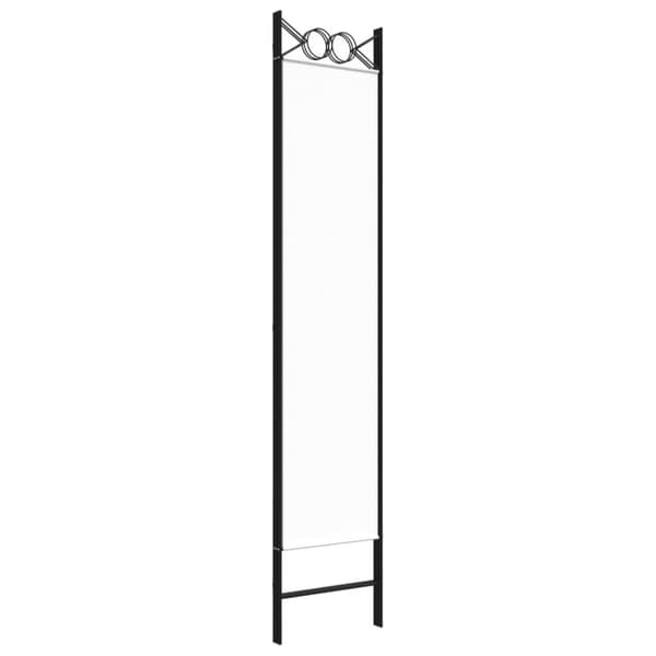 vidaXL Romdeler 3 paneler hvit 120x200 cm stoff