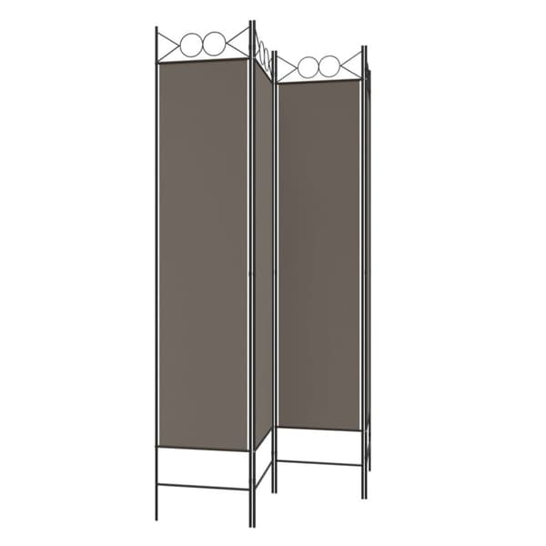 vidaXL Romdeler 4 paneler antrasitt 160x200 cm stoff