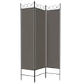 Miniatyrbillede 4 af 8: vidaXL Rumsavdelare 3 paneler antracit 120x200 cm tyg
