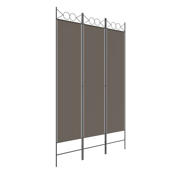 vidaXL Rumsavdelare 3 paneler antracit 120x200 cm tyg