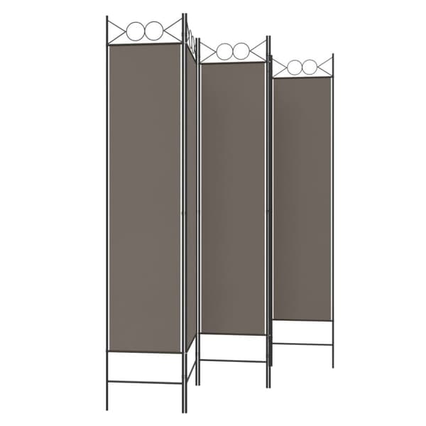 vidaXL 5-paneelinen Tilanjakaja antrasiitti 200x200 cm kangas