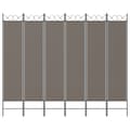 Miniatyrbilde 3 av 8: vidaXL Romdeler med 6 paneler antrasitt 240x200 cm stoff