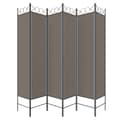 Miniatyrbilde 4 av 8: vidaXL Romdeler med 6 paneler antrasitt 240x200 cm stoff