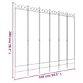 Miniatyrbilde 8 av 8: vidaXL Romdeler med 6 paneler antrasitt 240x200 cm stoff
