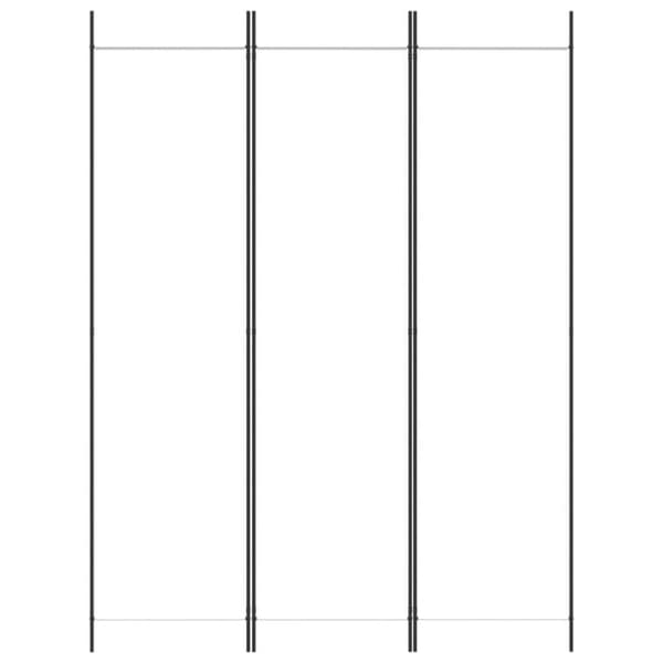 vidaXL Romdeler 3 paneler hvit 150x200 cm stoff
