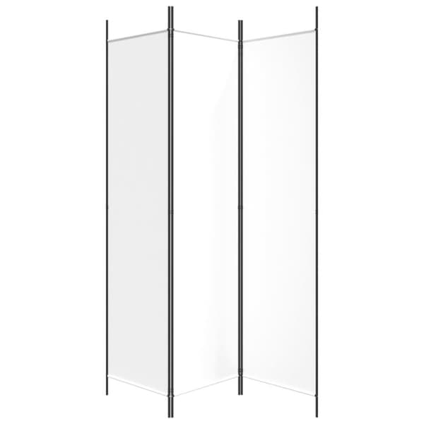 vidaXL Romdeler 3 paneler hvit 150x200 cm stoff