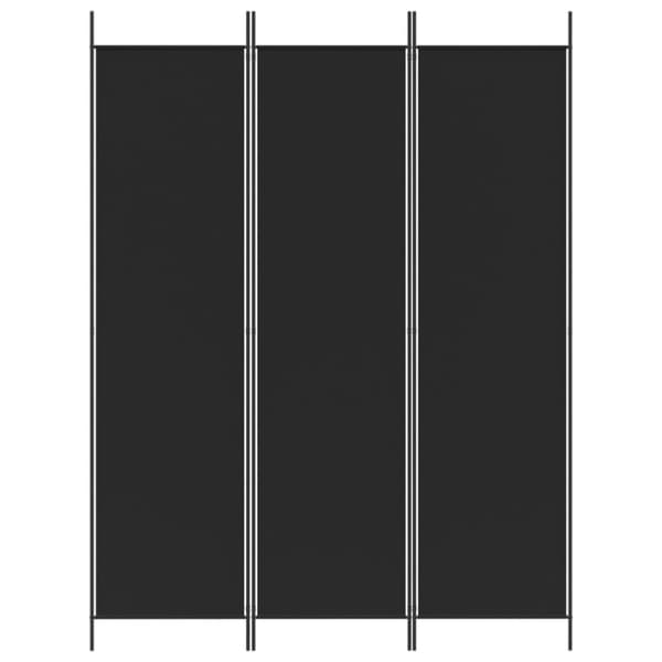 vidaXL Romdeler 3 paneler svart 150x200 cm stoff