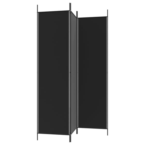 vidaXL Romdeler 3 paneler svart 150x200 cm stoff