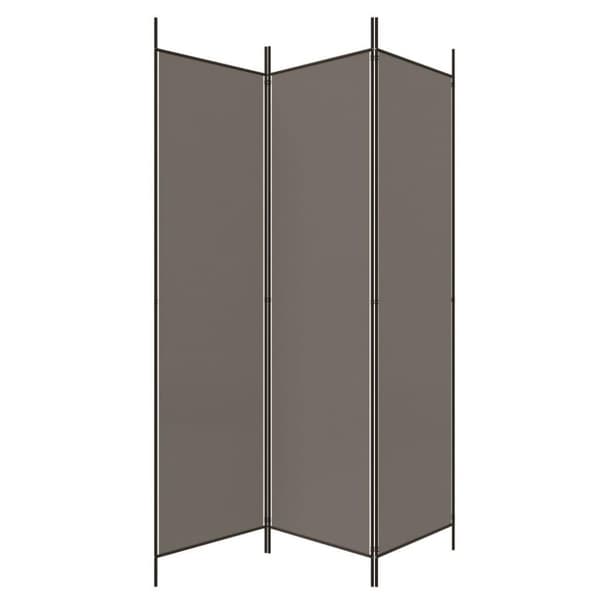 vidaXL Romdeler 3 paneler antrasitt 150x200 cm stoff