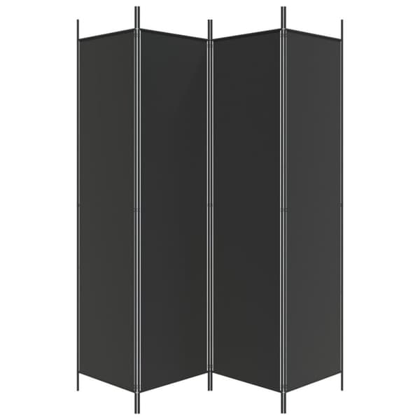 vidaXL Romdeler 4 paneler svart 200x200 cm stoff