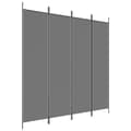 Miniatyrbilde 1 av 8: vidaXL Romdeler 4 paneler antrasitt 200x200 cm stoff