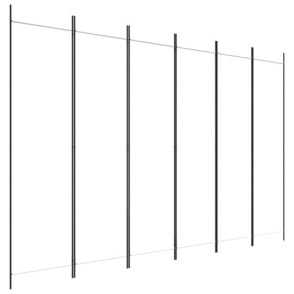 vidaXL Rumsavdelare 6 paneler vit 300x200 cm tyg