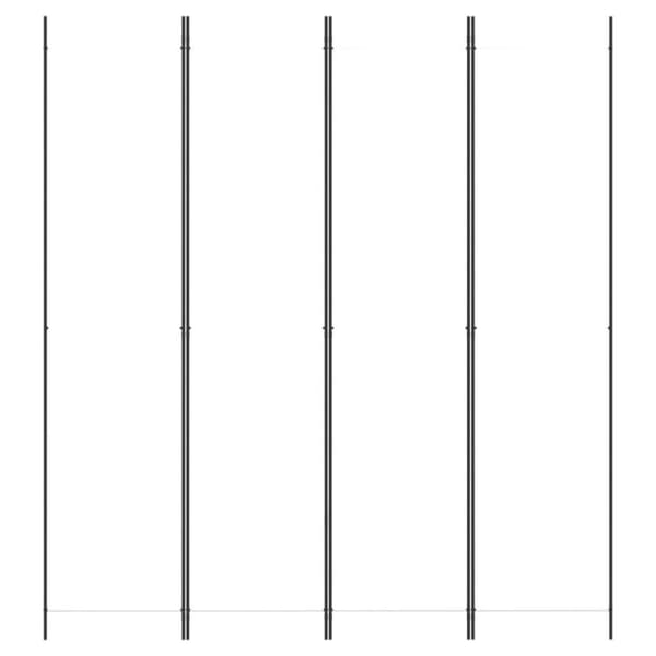 vidaXL Romdeler 4 paneler hvit 200x220 cm stoff