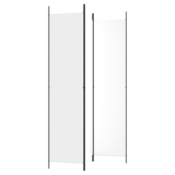 vidaXL Romdeler 3 paneler hvit 150x220 cm stoff
