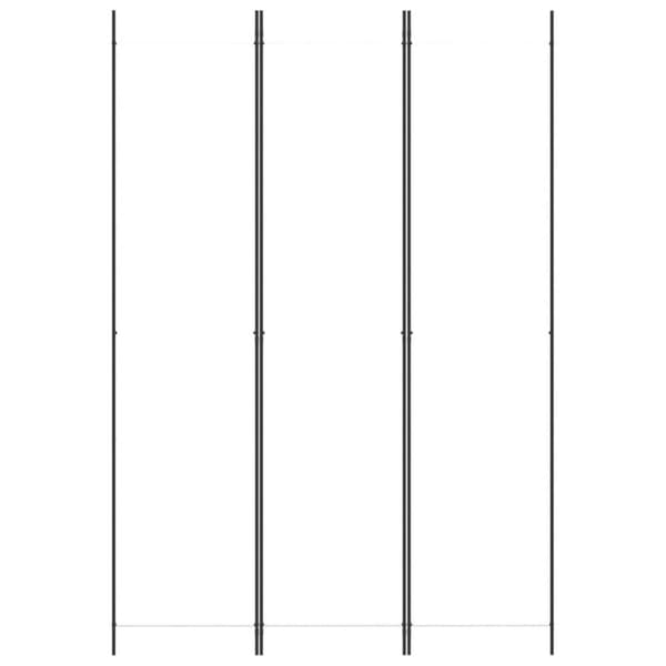 vidaXL Romdeler 3 paneler hvit 150x220 cm stoff