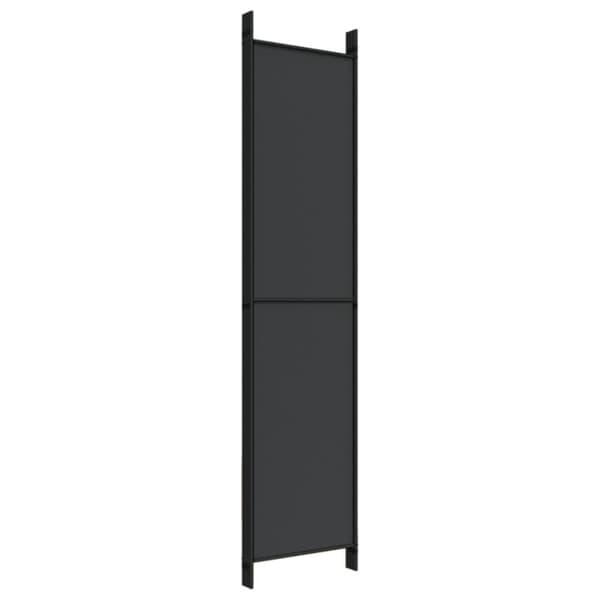 vidaXL Romdeler 5 paneler svart 250x220 cm stoff