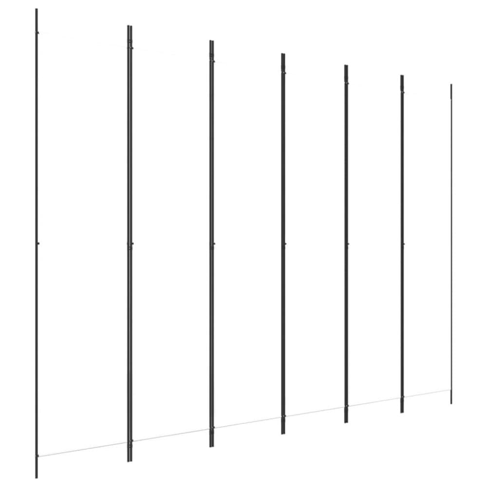 vidaXL Rumsavdelare 6 paneler vit 300x220 cm tyg