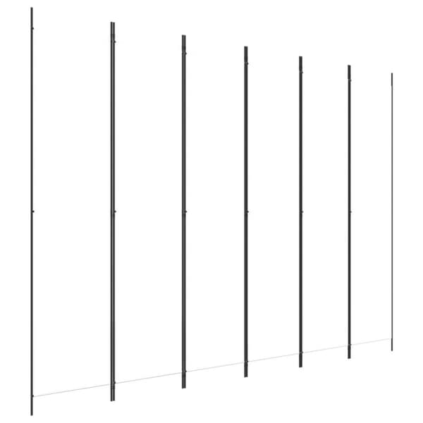 vidaXL Romdeler 6 paneler hvit 300x220 cm stoff