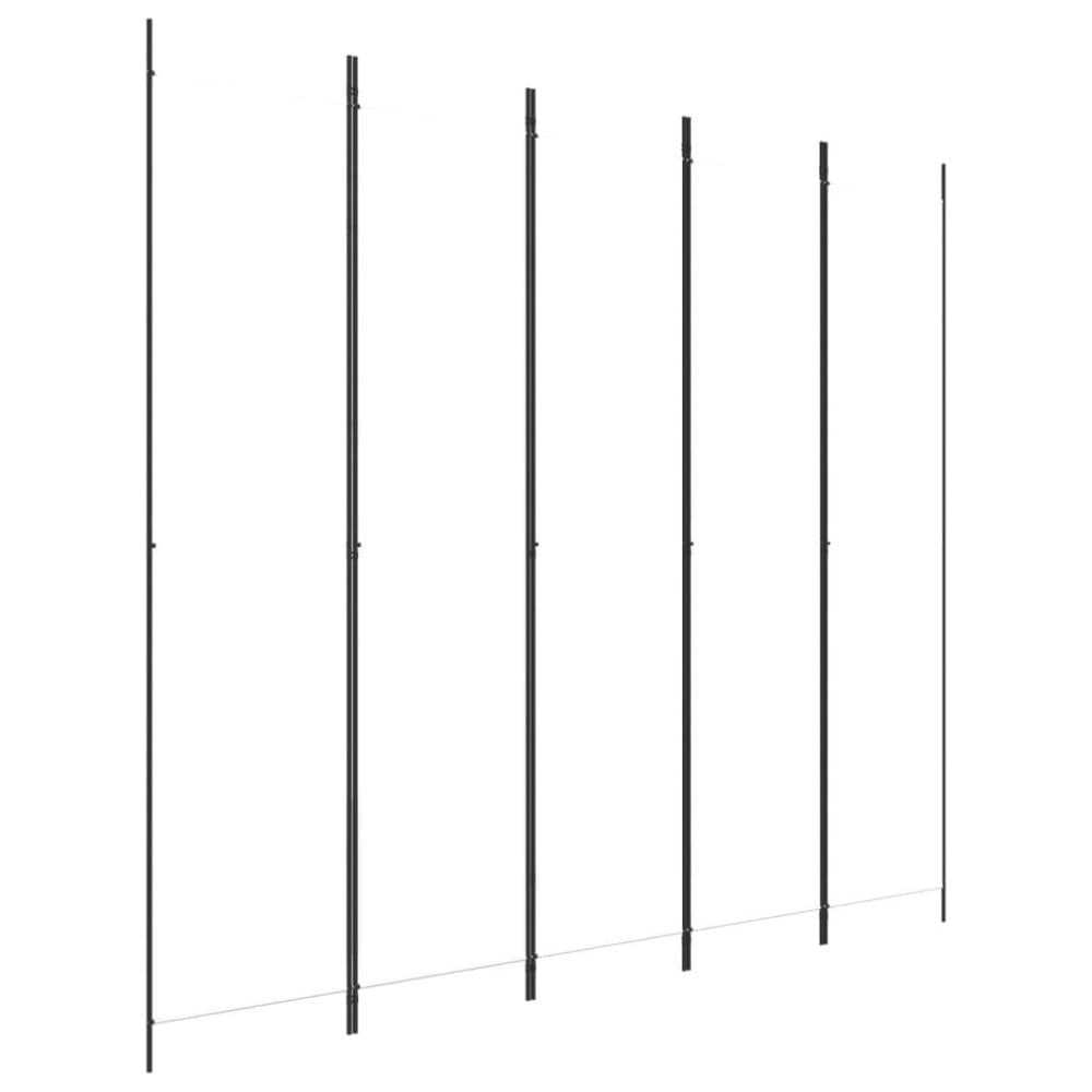 vidaXL Rumsavdelare 5 paneler vit 250x220 cm tyg