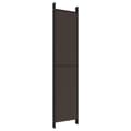 Miniatyrbilde 6 av 8: vidaXL Romdeler 6 paneler brun 300x220 cm stoff