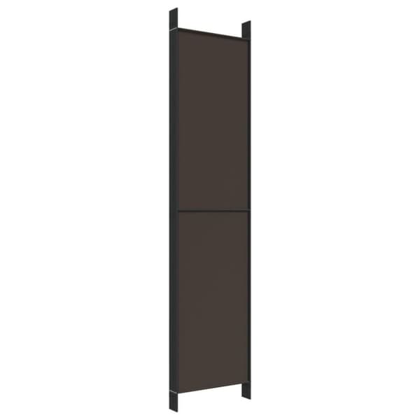 vidaXL Romdeler 6 paneler brun 300x220 cm stoff