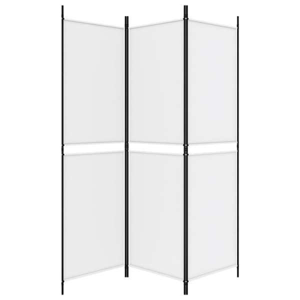 vidaXL Romdeler 3 paneler hvit 150x180 cm stoff