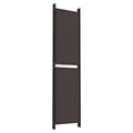 Miniatyrbilde 6 av 8: vidaXL Romdeler 5 paneler brun 250x200 cm stoff