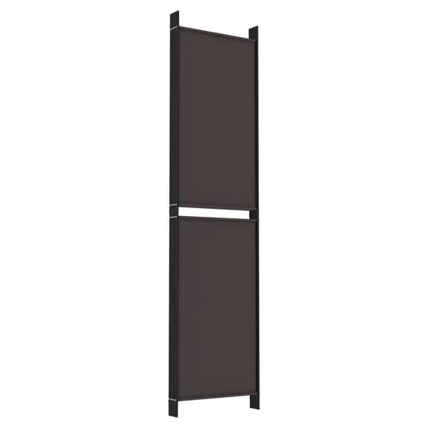 vidaXL Romdeler 6 paneler brun 300x200 cm stoff