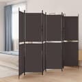 Miniatyrbilde 2 av 8: vidaXL Romdeler 6 paneler brun 300x200 cm stoff