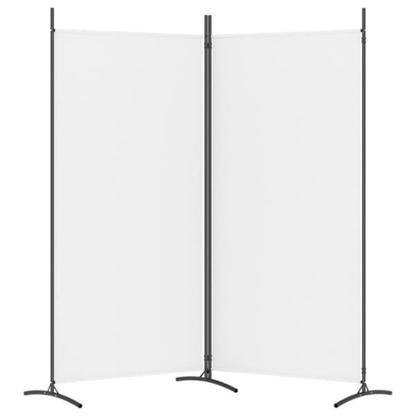 vidaXL Romdeler med 2 paneler hvit 175x180 cm stoff