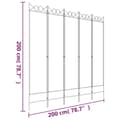 Miniatyrbillede 8 af 8: vidaXL Rumsavdelare 5 paneler svart 200x200 cm tyg
