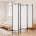 Miniatyrbillede 2 af 8: vidaXL 6-panels rumdeler 240x200 cm stof hvid