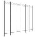 Miniatyrbillede 1 af 8: vidaXL 6-panels rumdeler 240x200 cm stof hvid