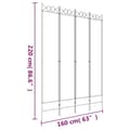 Miniatyrbillede 8 af 8: vidaXL Rumsavdelare 4 paneler vit 120x220 cm tyg