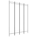 Miniatyrbillede 2 af 8: vidaXL Rumsavdelare 4 paneler vit 120x220 cm tyg