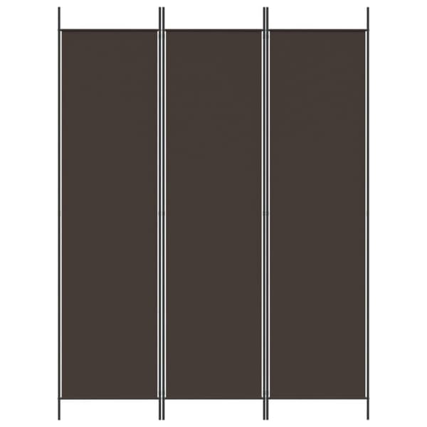 vidaXL 3-panels rumdeler 150x200 cm stof brun