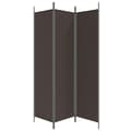 Miniatyrbillede 4 af 8: vidaXL 3-panels rumdeler 150x200 cm stof brun