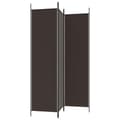Miniatyrbillede 5 af 8: vidaXL 3-panels rumdeler 150x200 cm stof brun