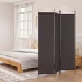 Miniatyrbillede 2 af 8: vidaXL 3-panels rumdeler 150x200 cm stof brun