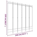 Miniatyrbillede 8 af 8: vidaXL 6-panels rumdeler 240x220 cm stof hvid