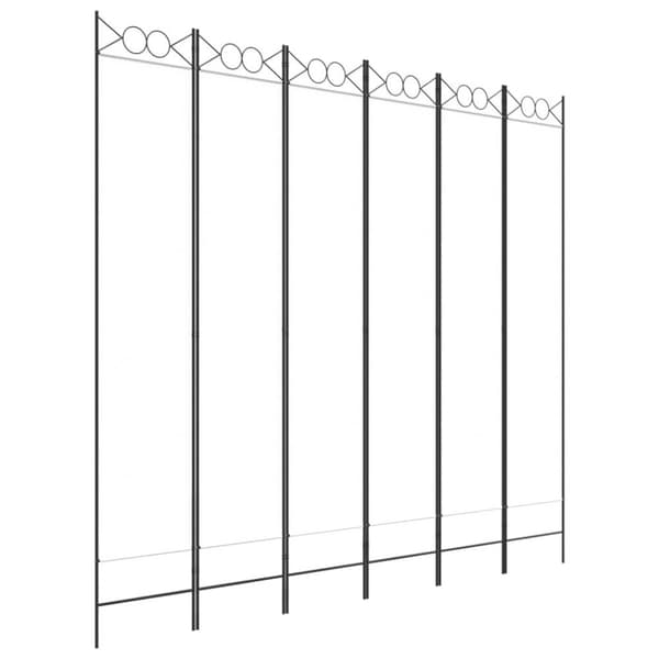 vidaXL 6-panels rumdeler 240x220 cm stof hvid